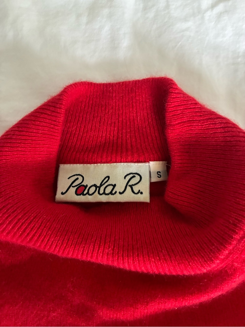 Red Cashmere Turtleneck Sweater